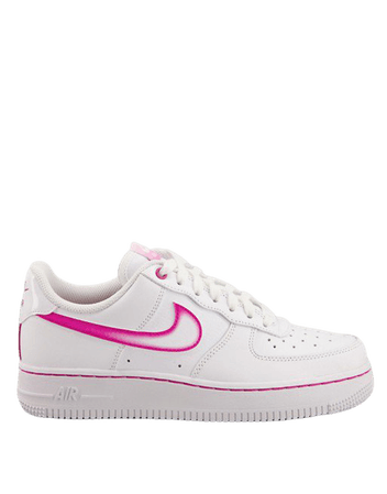 Nike Air Force 1 '07 sneakers in white/fireberry | ASOS