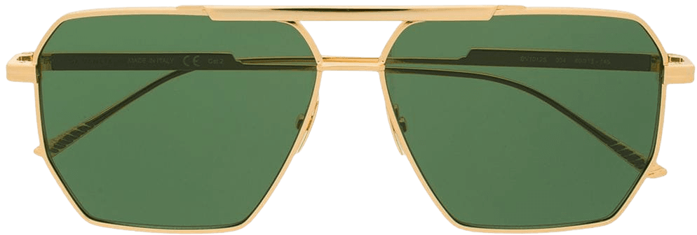 Shop Bottega Veneta Eyewear square-frame aviator sunglasses with Express Delivery - FARFETCH