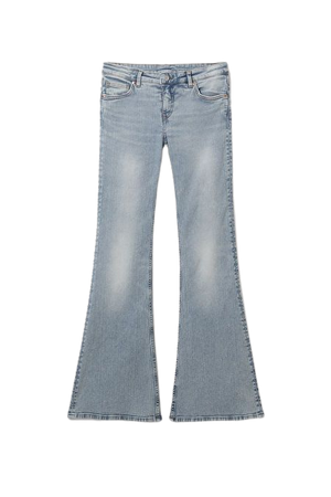 Katsumi Low Waist Flared Jeans - Space Blue - Monki WW