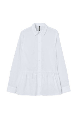 Peplum Shirt - White