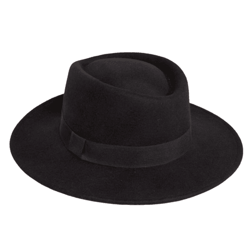 Black Widebrimmed Hat