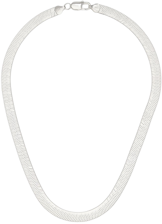 Large Herringbone Sterling Silver Necklace By Wolf Circus | Moda Operandi