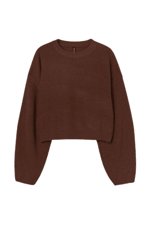 Rib-knit Sweater - Dark brown - Ladies | H&M US