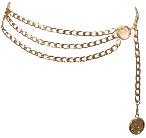 Chanel | gold tone triple chain belt