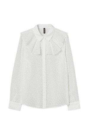 Pleated-layer Shirt - White