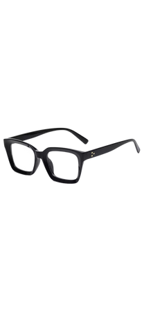 black chunk glasses