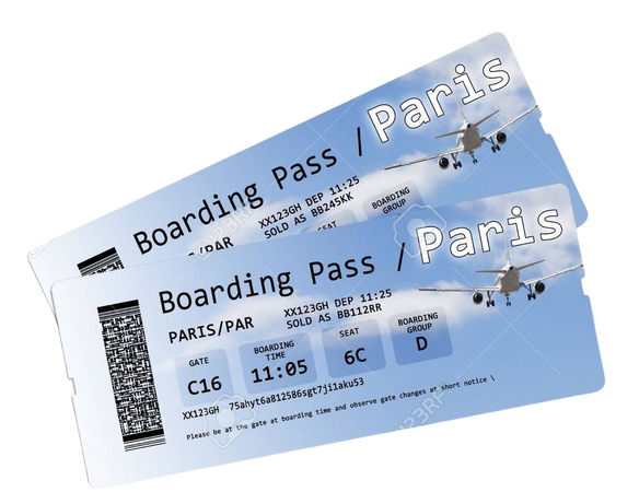 Ticket To Paris - United Airlines and Travelling