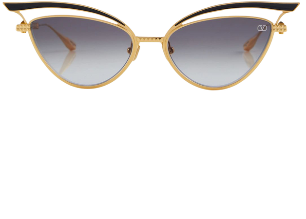 V Glassliner Cat Eye Sunglasses in Gold - Valentino | Mytheresa