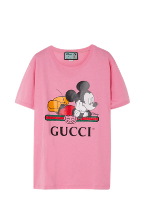 Pink + Disney printed cotton-jersey T-shirt | Gucci | NET-A-PORTER