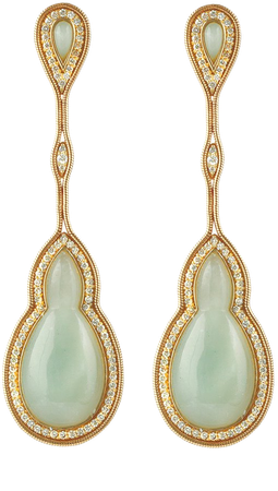 Fluid 18k Yellow Gold Aquamarine, Diamond Earrings By Fernando Jorge | Moda Operandi