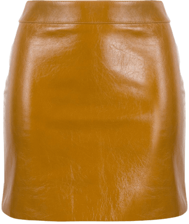 Saint Laurent high-waist calf leather mini skirt - FARFETCH