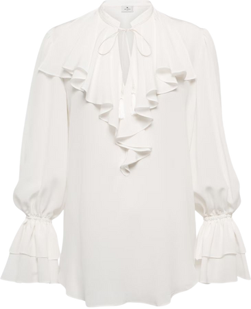 Silk blouse in white - Etro | Mytheresa