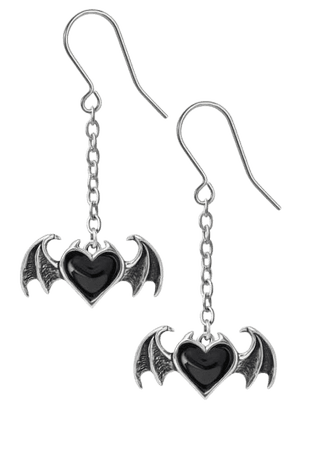 Black Soul Dropper Earrings by Alchemy Gothic | Gothic