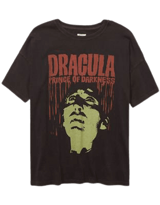 Tailgate Women's Dracula Oversized Graphic T-Shirt black