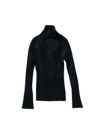 Rolled neck cable sweater - Women | Mango USA