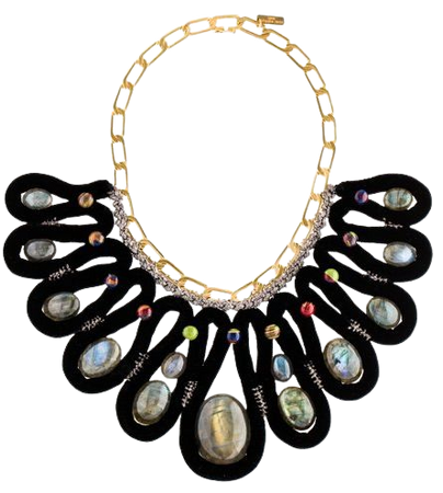 Louis Vuitton Velvet and Labradorite Collar Necklace - Necklaces - LOU160280 | The RealReal