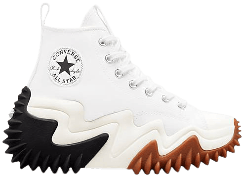 Converse Run Star Motion Hi canvas platform sneakers in white | ASOS