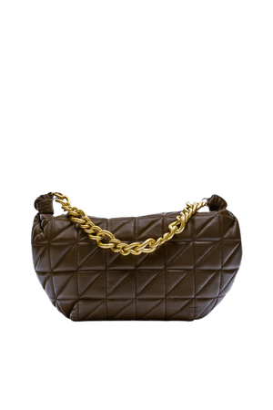 CHAIN HANDLED QUILTED LEATHER BAG | ZARA United States