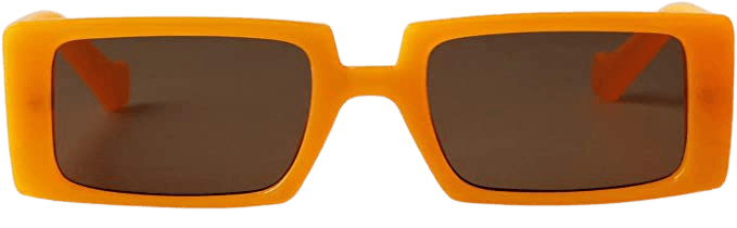 Amazon.com: ADE WU Retro Rectangle Sunglasses For Women Trendy Square Chunky Glasses 90s Vintage Fashion Orange Brown lens : Clothing, Shoes & Jewelry