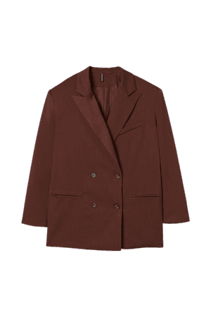 Oversized Jacket - Dark brown - Ladies | H&M US