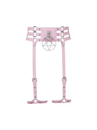 Killstar baby hex suspender belt pink pastel goth