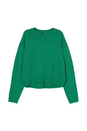 Knitted jumper - Green - Ladies | H&M GB
