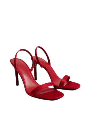 Strappy heeled sandals - Plus sizes | Violeta by Mango Greece