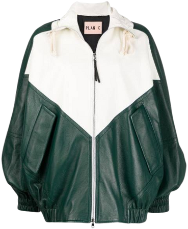 forest green leather bomber jacket
