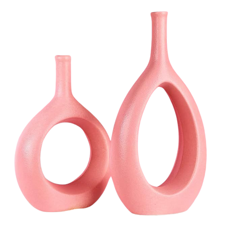 Amazon.com: Pink Ceramic Vase Set of 2,Pink Flower Vase for Decor,Small Pink Vases for Flowers,Blush Pink Room Decor Vase,Pink Decor Wedding Centerpieces Decoration,Pink Bathroom Kitchen Living House Office Table : Home & Kitchen