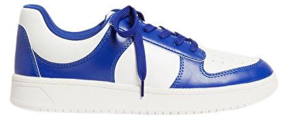 White and blue court sneakers - White and blue - Monki WW