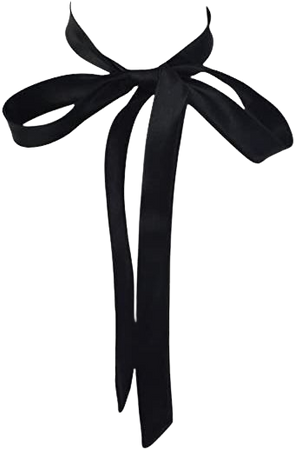 Long black bow ribbon