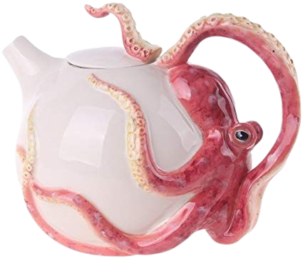 Blue Sky Ceramic Circular Octopus Teapot, 8.5 x 6.5 x 6.5, Red: Amazon.ca: Home & Kitchen