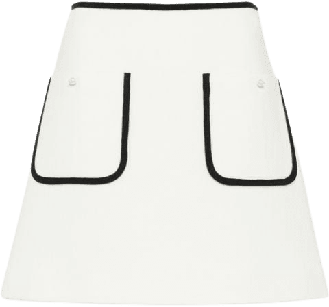 Miu Miu double knit A-line skirt white MG13071YCZ - Farfetch