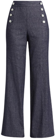 Shop Derek Lam 10 Crosby Massimo Wide-Leg Sailor Pants | Saks Fifth Avenue