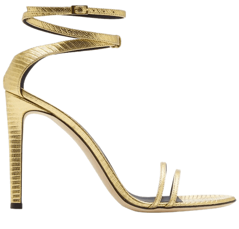 Catia Lizard-Effect Leather Sandals By Giuseppe Zanotti | Moda Operandi