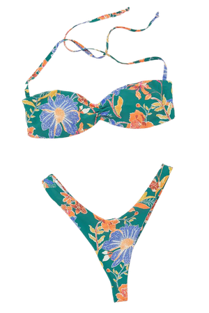 Out From Under Penelope Cinch-Front Printed Bikini Top | Urban Outfitters
