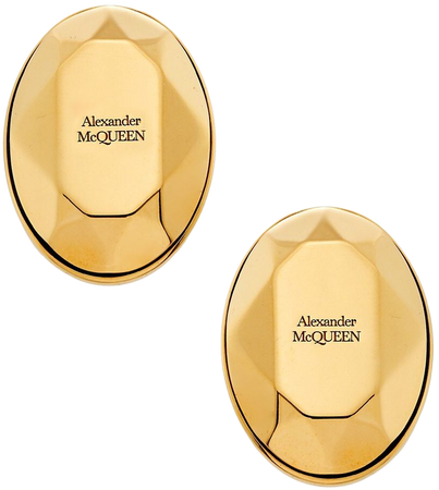 Shop Alexander McQueen Goldtone Faceted Stud Earrings | Saks Fifth Avenue