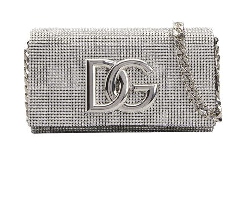 Dolce&Gabbana DG Logo Crystal Metallic Crossbody Bag | Neiman Marcus