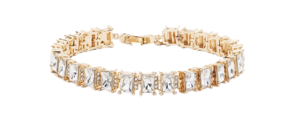 Kenneth Jay Lane crystal embellished baguette bracelet