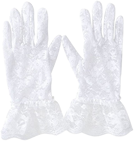 Onwon Ladies Elegant Short Sheer Lace Gloves Courtesy Summer Gloves at Amazon Women’s Clothing store