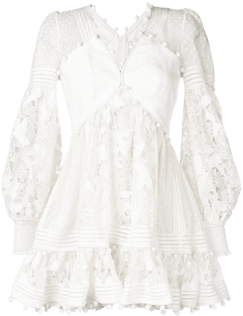 Zimmermann short lace dress - White