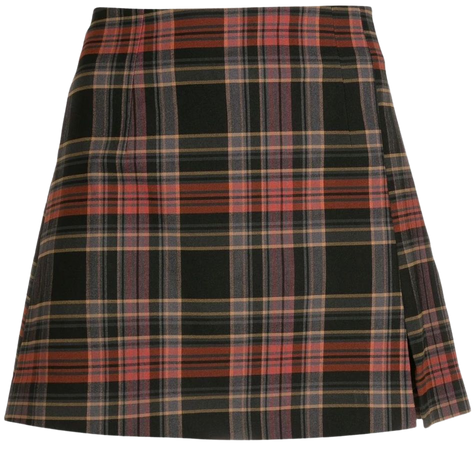 Olympiah tartan-pattern A-line Mini Skirt