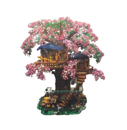 Lego cherry blossom treehouse