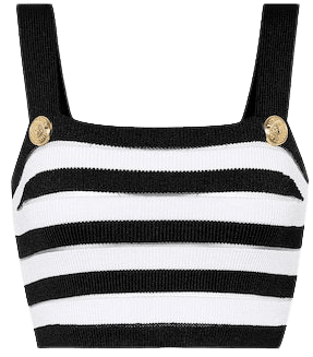 Striped knit crop top
