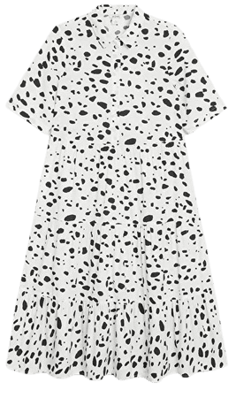 Layered flounce dress - Dalmatian print - Shirt dresses - Monki WW