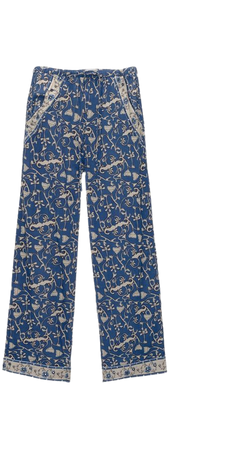 Loose-fitting floral print pants - pull&bear