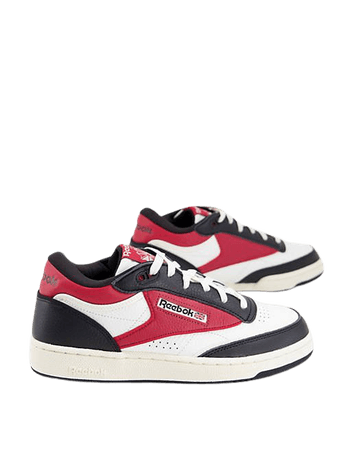 Reebok Club C mid II sneakers in red and black - exclusive to ASOS | ASOS