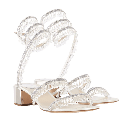 sandals heel white
