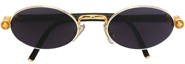 round gold frame vintage sunglasses