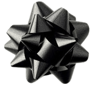 Black Star Bows - Black gift Bows-Black self-adhesive bows – Hallons